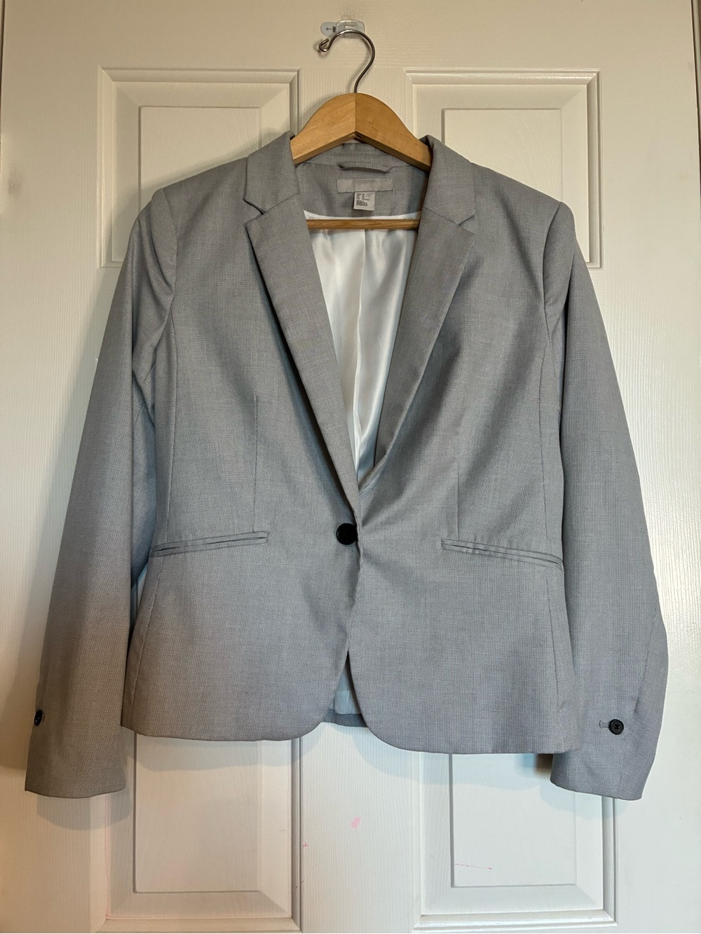 H&M Light Grey Single-Button Women's Blazer